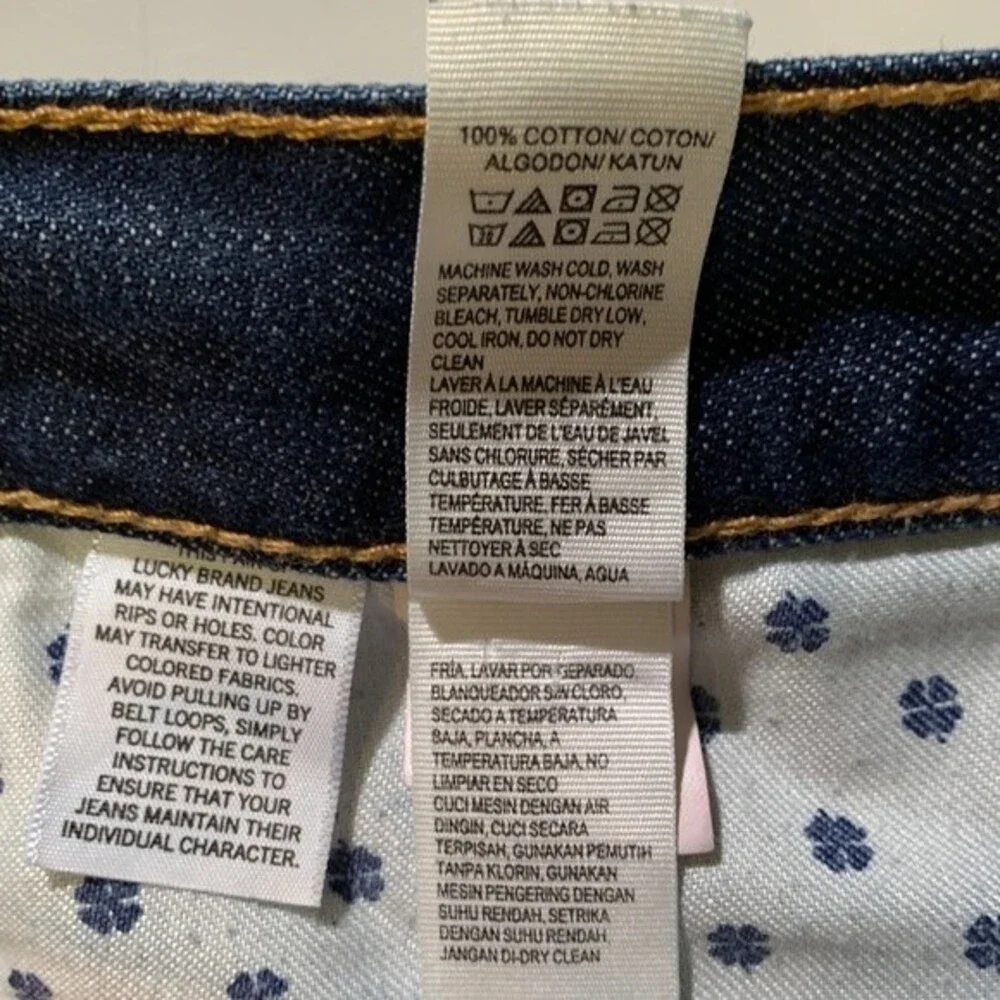 Lucky Brand 221 Men's Blue Denim Whiskered Original Straight Leg Jeans 40 X 27